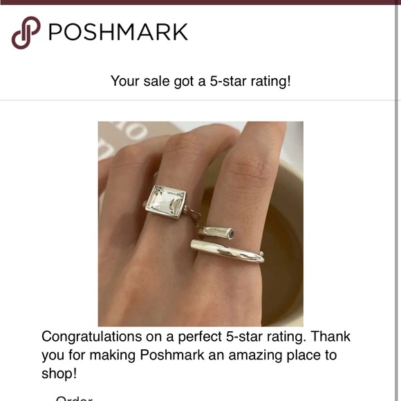 ⭐️ New 925 Sterling Silver Crystal Zircon Ring - Picture 9 of 10